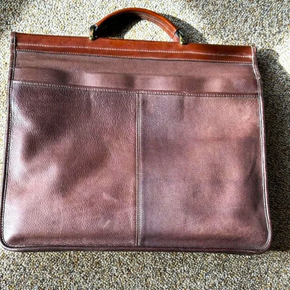 Fossil Brown Leather Briefcase